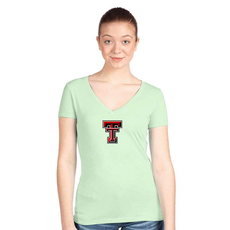 Women's Texas Tech Red Raiders  Next Level V-Neck T-Shirt